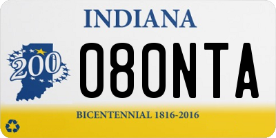 IN license plate 080NTA