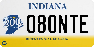 IN license plate 080NTE