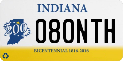 IN license plate 080NTH