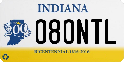 IN license plate 080NTL