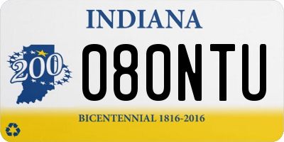 IN license plate 080NTU