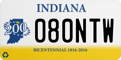 IN license plate 080NTW