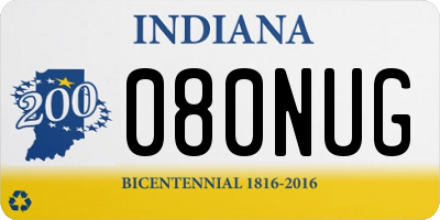 IN license plate 080NUG