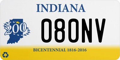 IN license plate 080NV