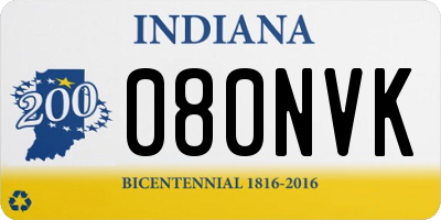 IN license plate 080NVK