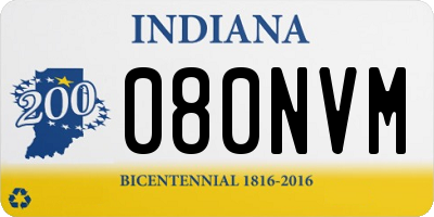 IN license plate 080NVM