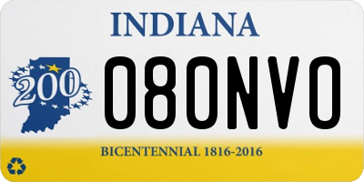 IN license plate 080NVO