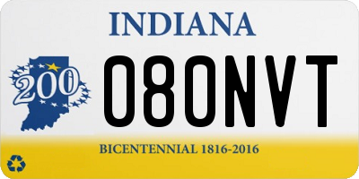 IN license plate 080NVT