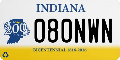 IN license plate 080NWN