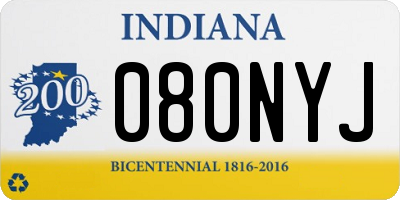 IN license plate 080NYJ