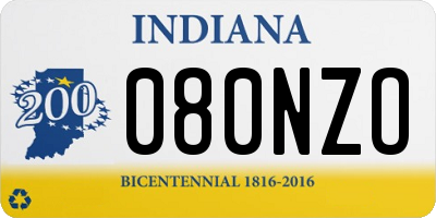 IN license plate 080NZO