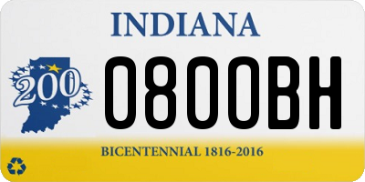 IN license plate 080OBH
