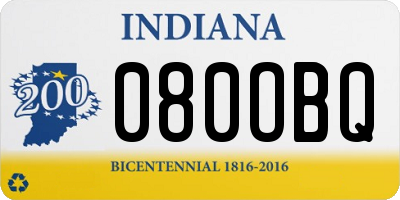 IN license plate 080OBQ
