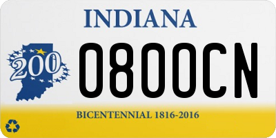 IN license plate 080OCN