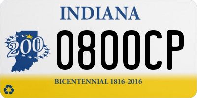IN license plate 080OCP