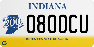 IN license plate 080OCU
