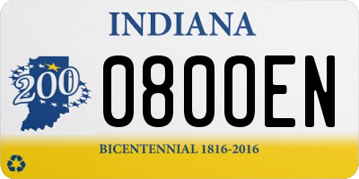IN license plate 080OEN