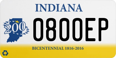 IN license plate 080OEP