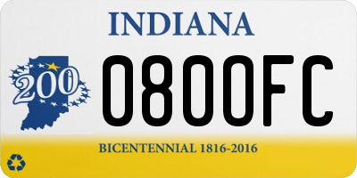 IN license plate 080OFC