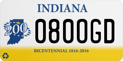IN license plate 080OGD