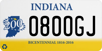 IN license plate 080OGJ
