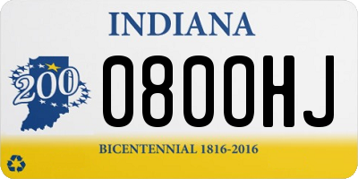 IN license plate 080OHJ