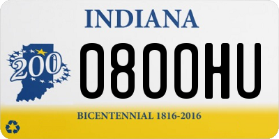 IN license plate 080OHU