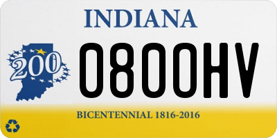 IN license plate 080OHV
