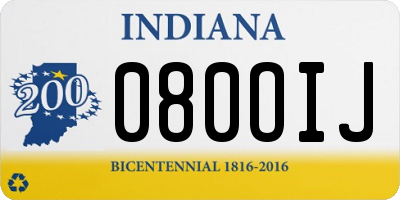 IN license plate 080OIJ