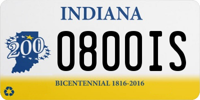 IN license plate 080OIS