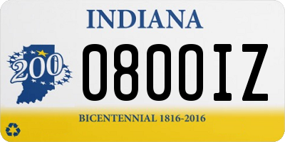 IN license plate 080OIZ