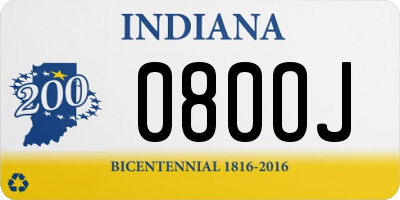 IN license plate 080OJ