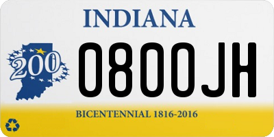 IN license plate 080OJH