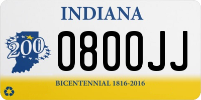 IN license plate 080OJJ