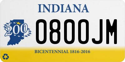 IN license plate 080OJM