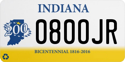 IN license plate 080OJR