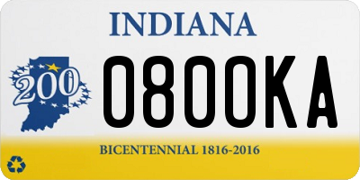 IN license plate 080OKA