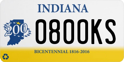 IN license plate 080OKS