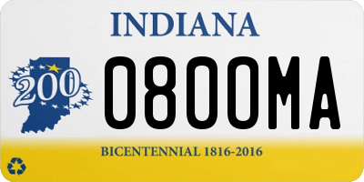 IN license plate 080OMA
