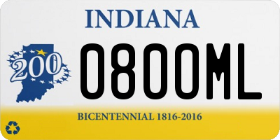 IN license plate 080OML