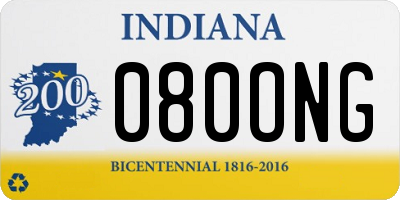 IN license plate 080ONG