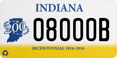 IN license plate 080OOB