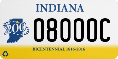 IN license plate 080OOC