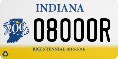 IN license plate 080OOR