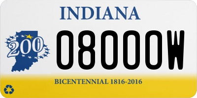 IN license plate 080OOW