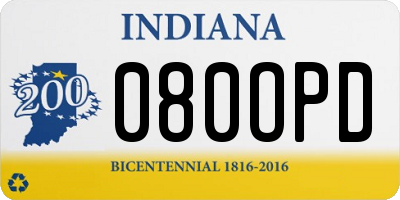 IN license plate 080OPD