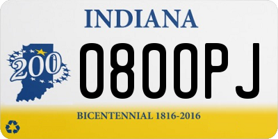 IN license plate 080OPJ