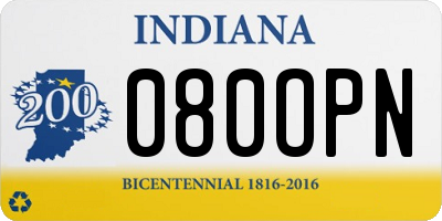 IN license plate 080OPN