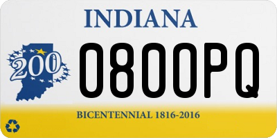 IN license plate 080OPQ