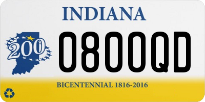 IN license plate 080OQD